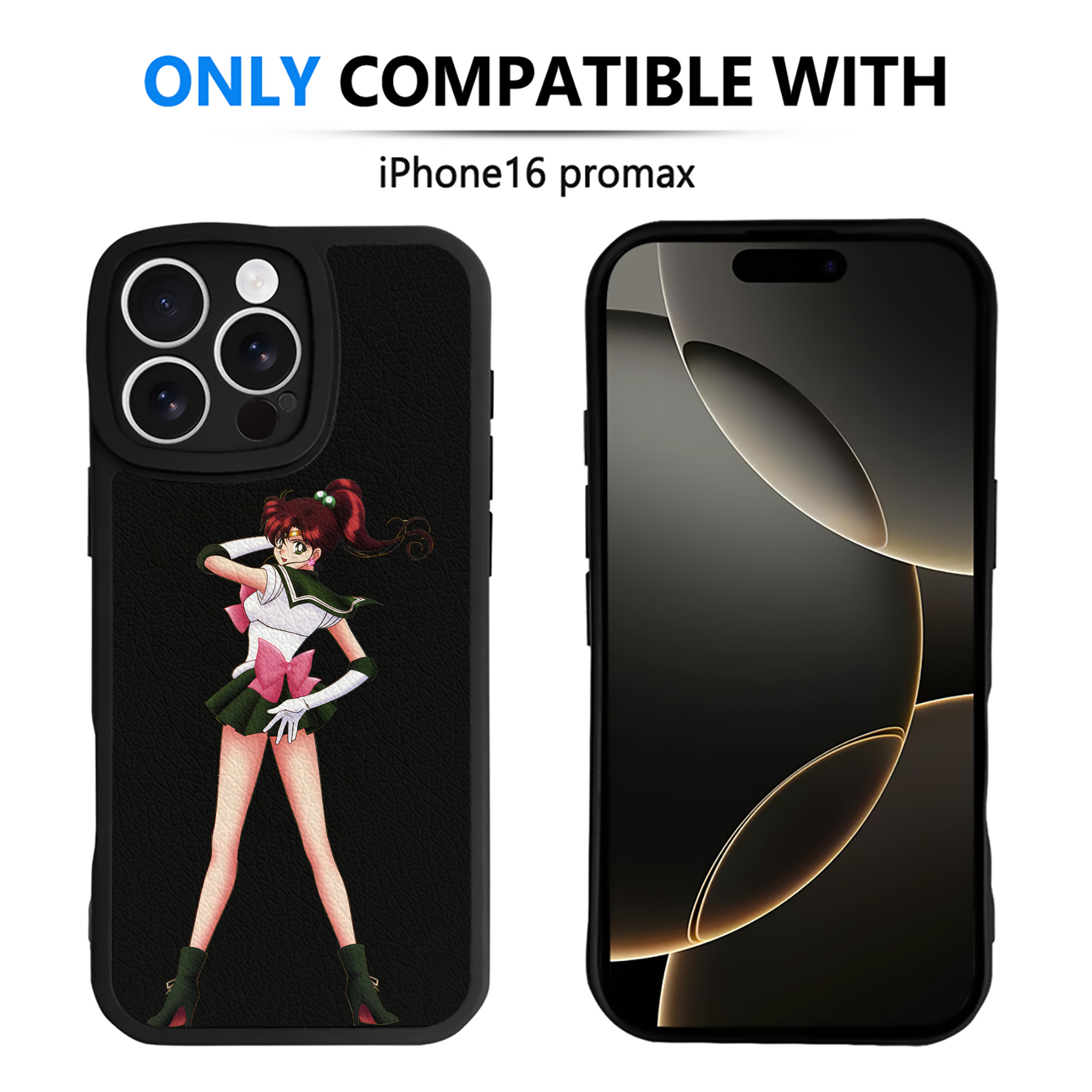 （画像用） 美少女戦士セーラームーン 木野 まこと きの まこと Sailor Moon Kino Makoto （セーラージュピター；Sailor Jupiter） 【iPhone 16シリーズ対応】シリコンスマホケース（レザー調） 材質：シリコン